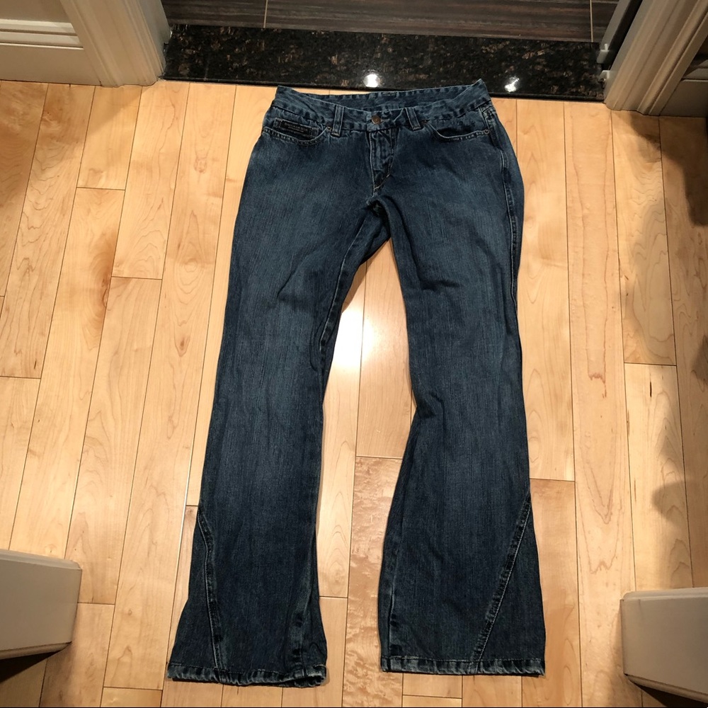 Bacca da Silva flared low rise jeans, autographed